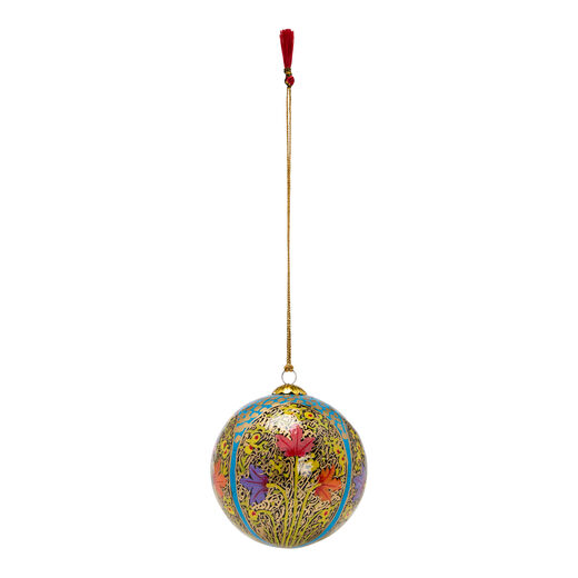 Papier-m&acirc;ch&eacute; blue Chinar bauble
